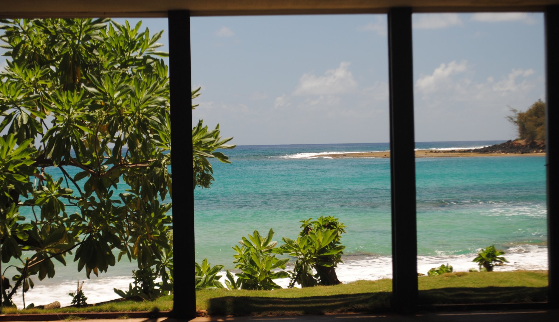 Hawaii Ocean view Through Window